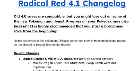 Radical Red v4.1 is out, new DLC Pokemon, Character  .
